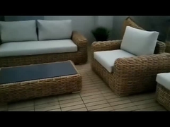 Ensemble extérieur de luxe moderne traditionnel de meubles pour le rotin en osier Sofa Set de jardin d'hôtel