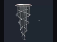 Éclairage personnalisé en forme de feuille de métal Lobby de l'hôtel Lumières d'escalier