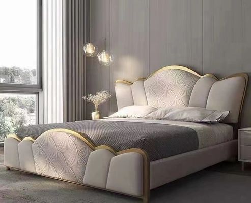 acheter Le Roi en bois solide Size Beds d'hôtel de meubles luxueux de chambre à coucher online manufacture