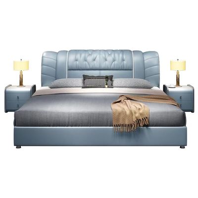 acheter Lit moderne de cuir de stockage de lit en cuir de luxe mou d'hôtel online manufacture