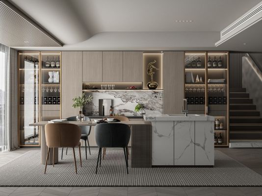 acheter Cabinets de luxe faits sur commande de buffet avec le support de vin online manufacture