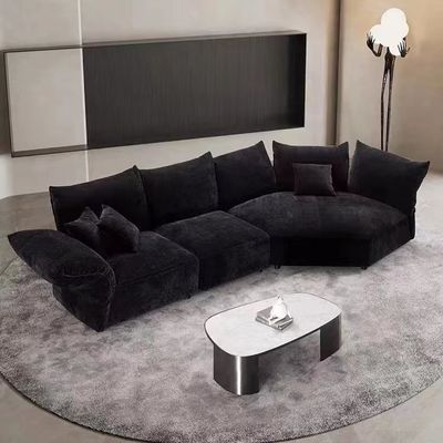 acheter Sofa étranger de tissu de pièce de Sofa Italian Hotel Villa Living de velours de noir de pétale online manufacture