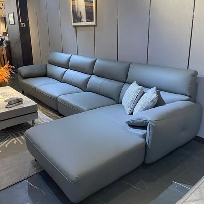 acheter Éponge Sofa Bed Blue Leather fait sur commande de courbure 3.25m pour la maison d'hôtel online manufacture