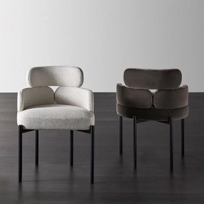 acheter Tapisserie d'ameublement économique dinant la demi chaise de restaurant d'hôtel de dossier d'arc de chaise online manufacture