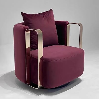acheter Coutume de luxe créative fuchsia de fauteuil de Sofa Chair Gold Stainless Steel de velours online manufacture