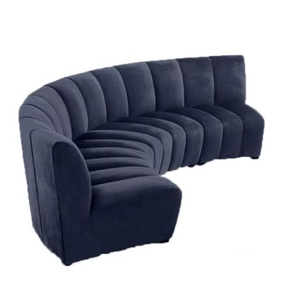 acheter Sofa moderne de velours de Blue Velvet Sofa Hotel Lobby Curve Arc de marine de salon online manufacture