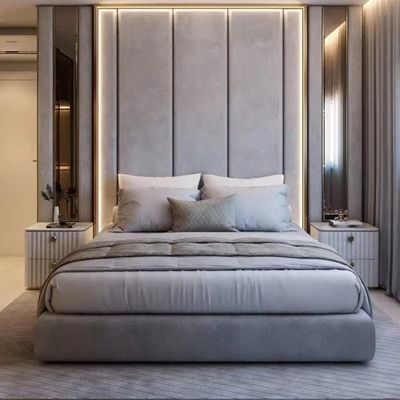acheter Lit de toile de tissu d'hôtel de chambre à coucher de meubles de villa de luxe moderne commerciale d'appartement online manufacture