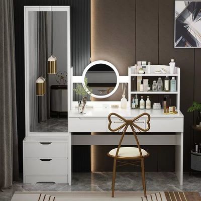 acheter Tableau de vanité de maquillage d'hôtel de coiffeuse de chambre à coucher de miroir online manufacture