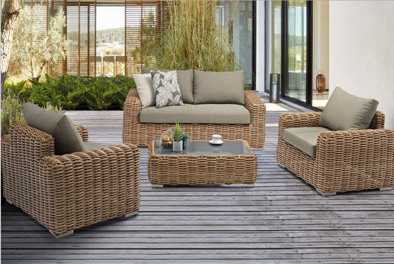 acheter Rotin en osier Sofa Set de meubles d'ensemble de jardin extérieur de luxe moderne d'hôtel online manufacture