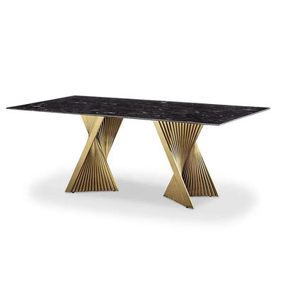 acheter Table de salle à manger moderne d'Art Natural Marble Metal Base d'hôtel de meubles de la meilleure qualité de restaurant online manufacture