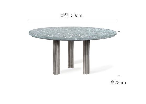 acheter Table de salle à manger ronde de modèle de vague de l'eau de meubles de restaurant d'hôtel de luxe online manufacture
