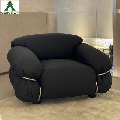 acheter Salon noir simple de Sofa Chair Puffy Exterior Villa de tissu de meubles de chambre à coucher d'hôtel d'OEM online manufacture
