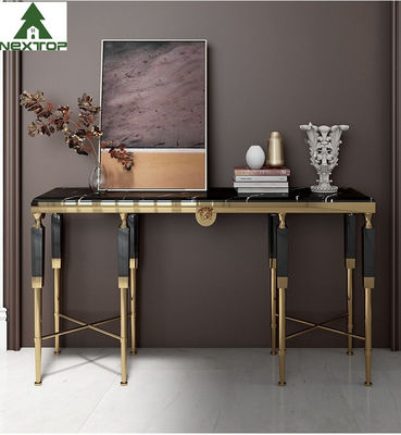 acheter Tableau décoratif de marbre moderne d'entrée de console d'acier inoxydable d'or de meubles d'hôtel de luxe online manufacture