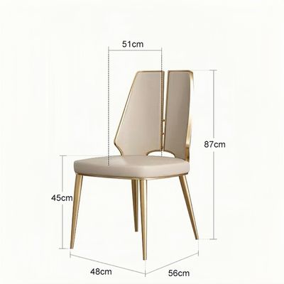 acheter Chaise dinante en cuir légère moderne d'acier inoxydable de meubles de restaurant d'hôtel de luxe online manufacture