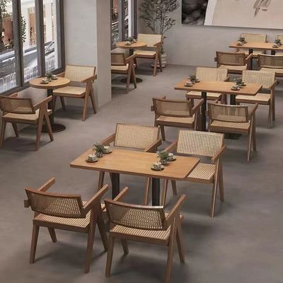 acheter Meubles commerciaux Ash Solid Wooden Dining Set de Bistros de café de restaurant online manufacture