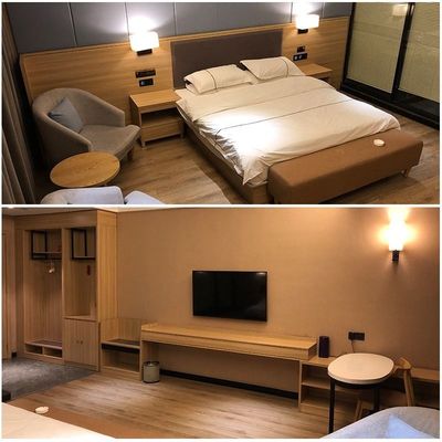 acheter lit 3 4 en bois de luxe cinq étoiles avec des meubles de chambre à coucher de station de vacances d'hôtel de motel de Nightstand online manufacture