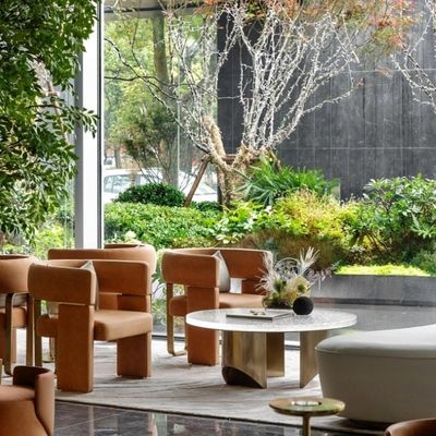 acheter Hôtel de luxe moderne, réception 1 2 3 canapés, table basse online manufacture