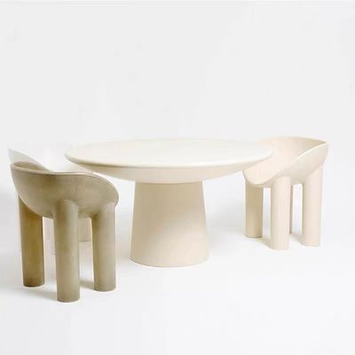 acheter Art Elephant Legs Hôtel Table à café en fibre de verre Plateforme simple de chaises de table ronde online manufacture