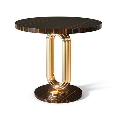 acheter Table de salon créative en or brillant Table de café ronde en métal pour bureau d'hôtel online manufacture