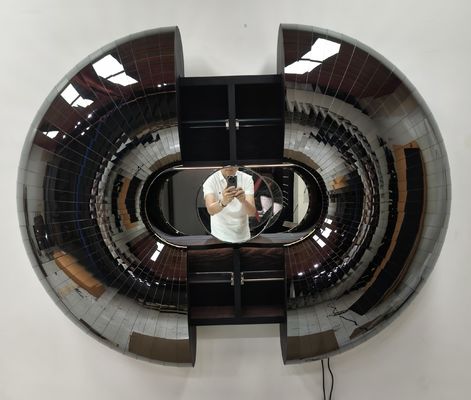 Bon prix Armoire à vin à bar montée sur le mur gris de qualité supérieure Décoration suspendue au mur automatique en ligne