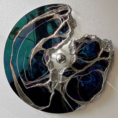 acheter Décoration de miroir d'objet de mur rond métallique Design de soudage intérieur unique online manufacture