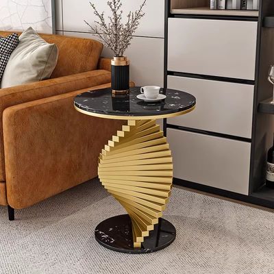 acheter Table de café en or noir en marbre Table d'hôtel online manufacture