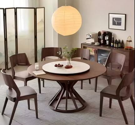 acheter Hôtel 5 étoiles Restaurant de haute qualité en bois massif Table ronde à manger 6 places online manufacture