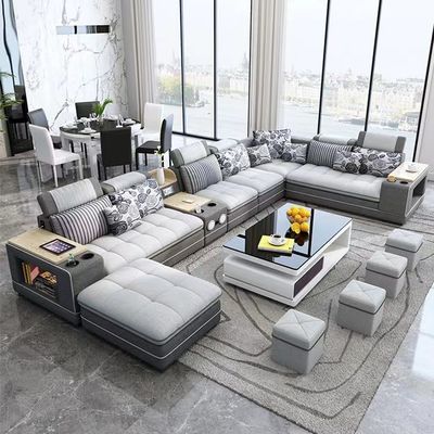 Sofa en cuir léger de Sofa Combination Modern Living Room de chambre d'hôtel