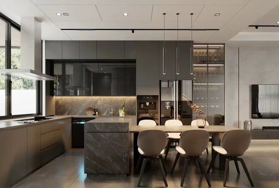 La table de salle à manger de marbre faite sur commande a placé l'allocation des places moderne de Banquette de restaurant d'hôtel