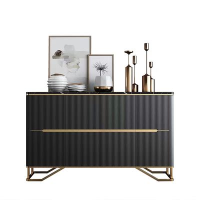 Meuble de rangement supérieur de marbre de buffet en métal de tapisserie d'ameublement