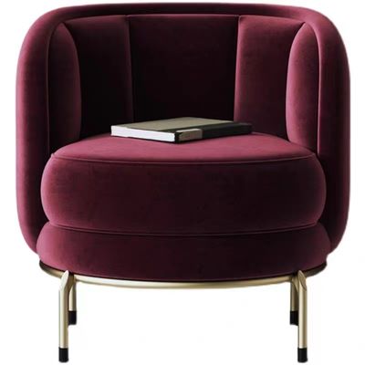 Chaise dinante soloe fuchsia de luxe de meubles de chambre à coucher d'hôtel de velours