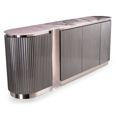 Buffet de luxe de dessus de marbre d'OEM d'ODM de Tableau de console d'acier inoxydable
