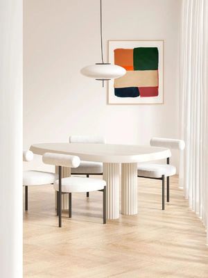 La table basse irrégulière créative d'hôtel de couleur claire a placé 4 6 Seater