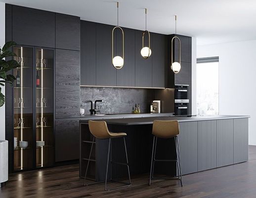 Anti rouille d'acier inoxydable d'hôtel de meubles de meubles modernes de cuisine