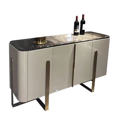 Cabinets de luxe de buffet de visage de marbre avec le réfrigérateur de boissons
