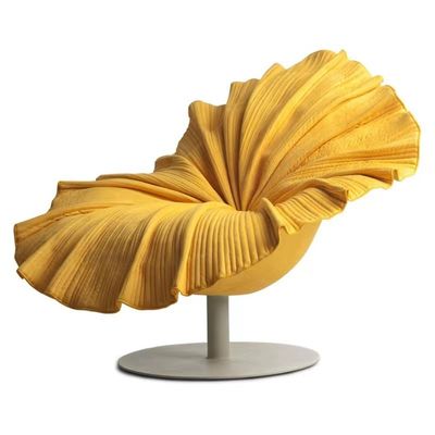 Base de luxe légère nordique d'acier inoxydable de salle d'exposition d'hôtel de chaise de pétale de fleur de velours