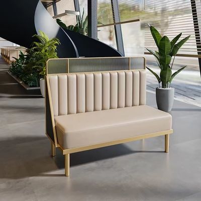 Bon prix Tableau de places assises de marbre en métal de cuir de combinaison de cabine de luxe de restaurant en ligne