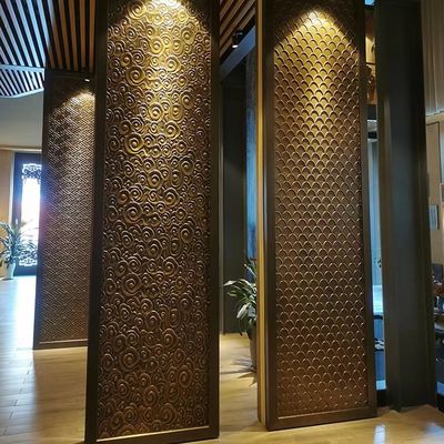 Écran en aluminium de diviseur de pièce d'acier inoxydable d'écran de lobby titanique de luxe d'hôtel