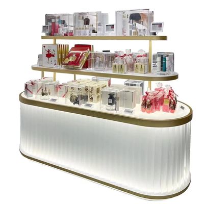 Le matériel de luxe de coffrets d'étalage d'anti rouille de mode présentent le centre commercial cosmétique de vitrines