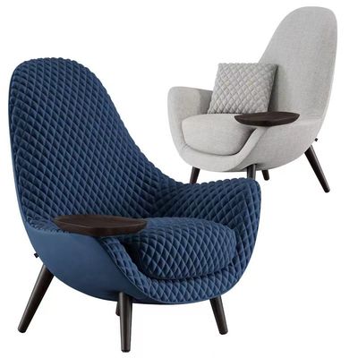 Plateau de thé de Bourgogne Diamond Grid Living Room Fabric Sofa Chair With Stainless Steel