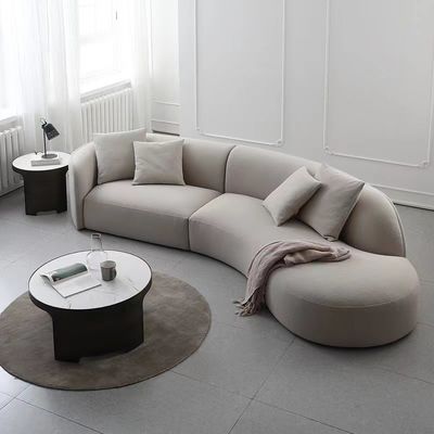 Sofa sectionnel modulaire incurvé de luxe de lune de réception de meubles de lobby d'hôtel