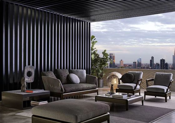 Bon prix le canapé de lit de Sun de meubles d'hôtel de luxe de poolside a placé de hauts meubles de Poolside de jardin de dossier en ligne