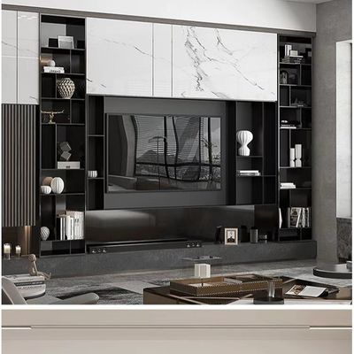 Accrocher de luxe d'hôtel de Cabinet du mur TV d'acier inoxydable