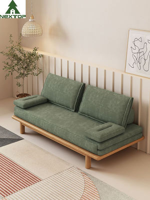 Nouveauté Sofa Bed Green Linen Environmental fait sur commande rétrécissable pliable amical