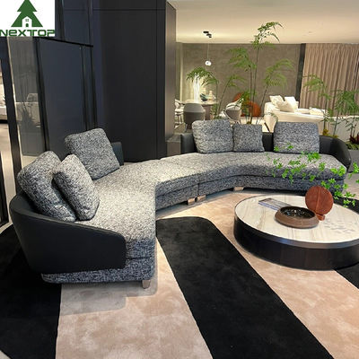 Tissu modulaire Grey Linen Sofa de Sofa Set High End Villa de réception de lobby d'hôtel de luxe