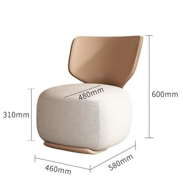 Hôtel moderne de luxe Sofa Chair Fabric Leisure Chair simple de mode nordique