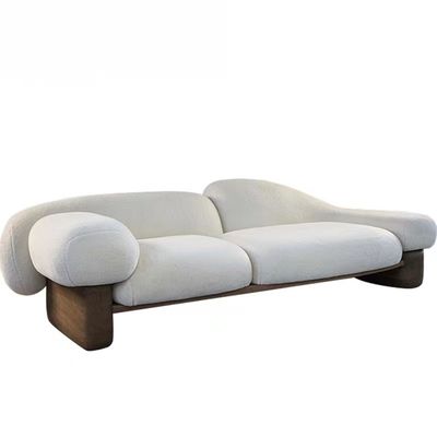 Le nuage nordique de tissu d'hôtel de meubles minimalistes italiens de lobby forment le sofa incurvé de luxe léger