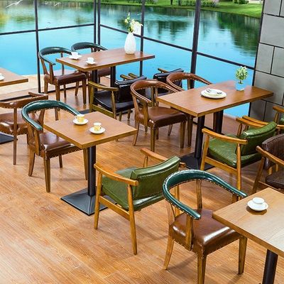 Bon prix Banquet en bois vert dinant fait sur commande de restaurant d'hôtel de Tableau de grenier de café de chaise de meubles en ligne