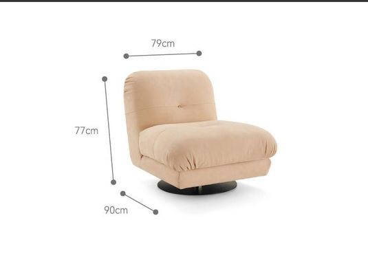 Chaise longue simple givrée simple de pivot en cuir d'hôtel de meubles à extrémité élevé de lobby