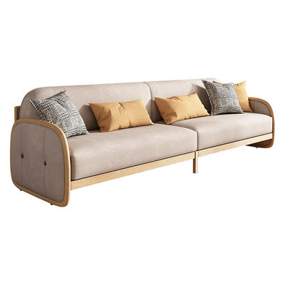 Sofa en bois solide simple nordique de tissu d'hôtel de meubles fonctionnels multi de lobby